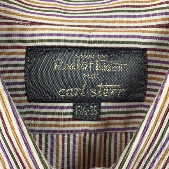 🍃 ROBERT TALBOTT for Carl Sterr Quiet Pinstripe Cotton Long Sleeve - Picture 2 of 7